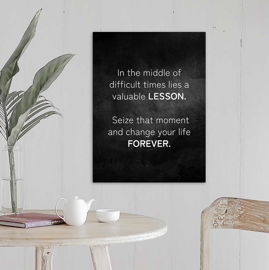 Valuable Lessons - Frameless Inspirational Wall Art