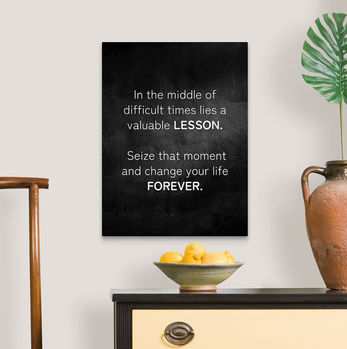 Valuable Lessons - Frameless Inspirational Wall Art